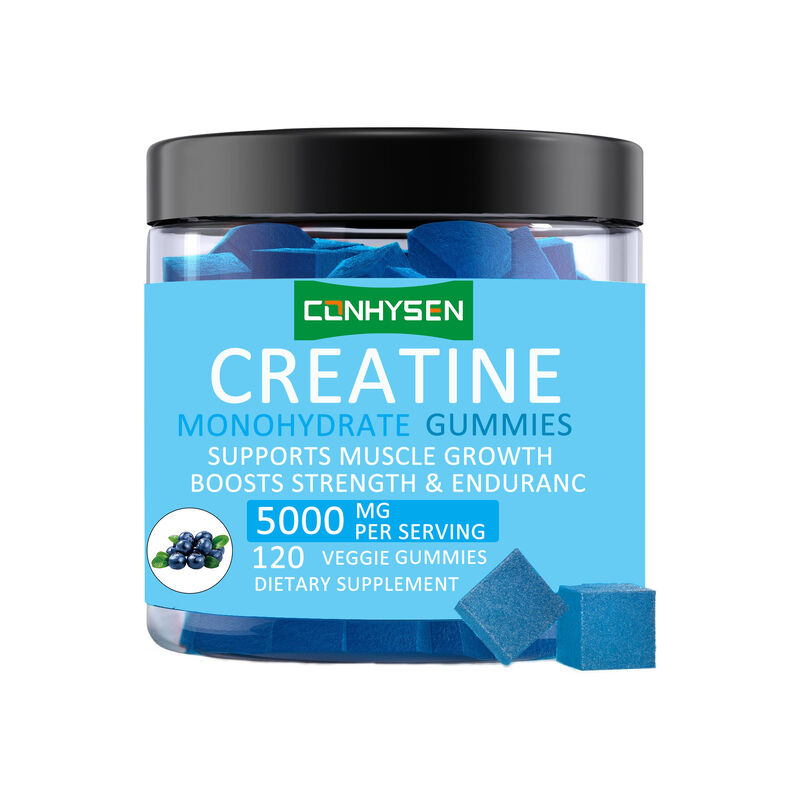 Gummies de créatine monohydrate pré-entraînement sportif personnalisé pour la croissance musculaire - Augmente la masse musculaire - Complément de gummies à la créatine