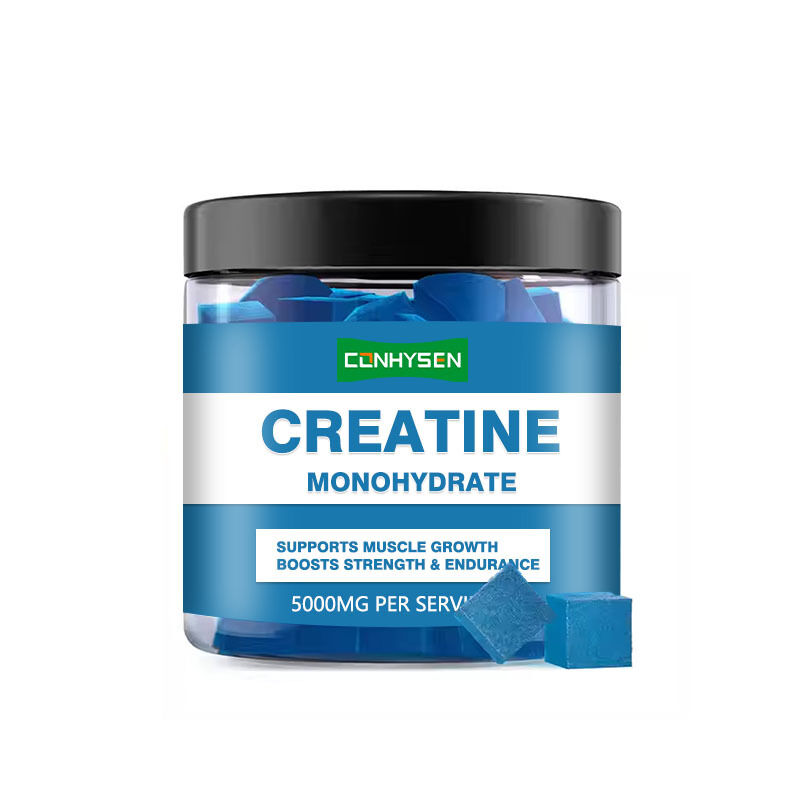 Gommes de créatine monohydrate Custom Sport pré-entraînement pour la croissance musculaire des adultes, pilules pour l'énergie, supplément de créatine