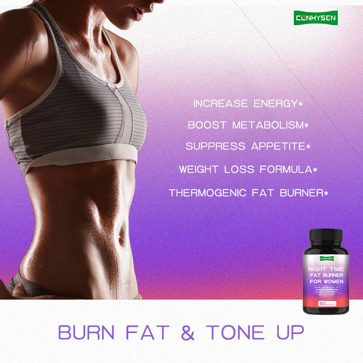 Supplément efficace de perte de poids brûleur de graisse Capsules de perte de poids brûleur de graisse de nuit pour les femmes Supplément de capsules