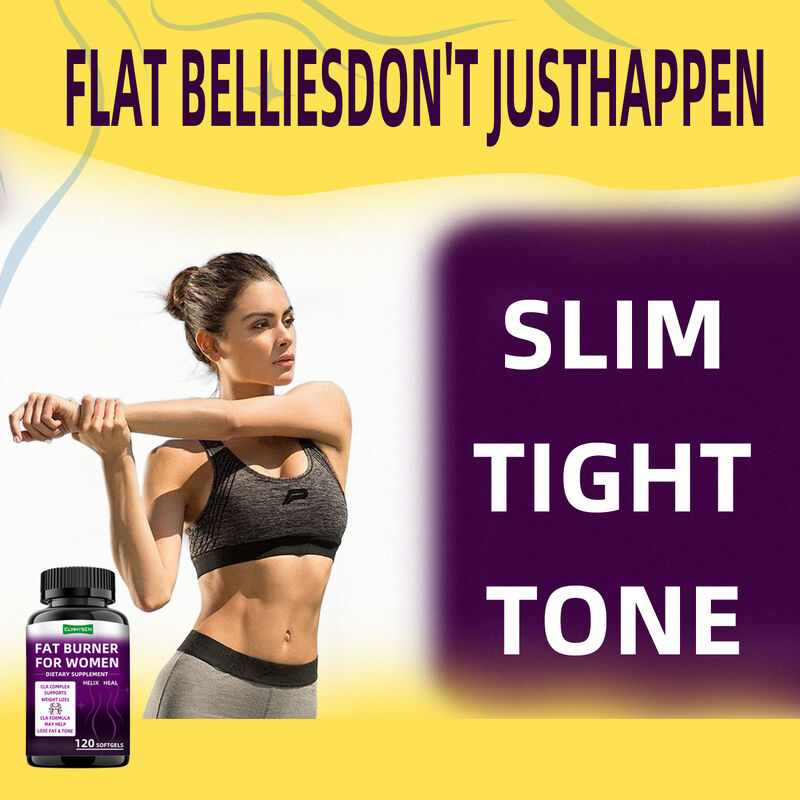 Marque privée Capsules brûle-graisses CLA Complexe Suppléments alimentaires Promule la musculature pour les femmes Pilules de perte de poids Fibre alimentaire