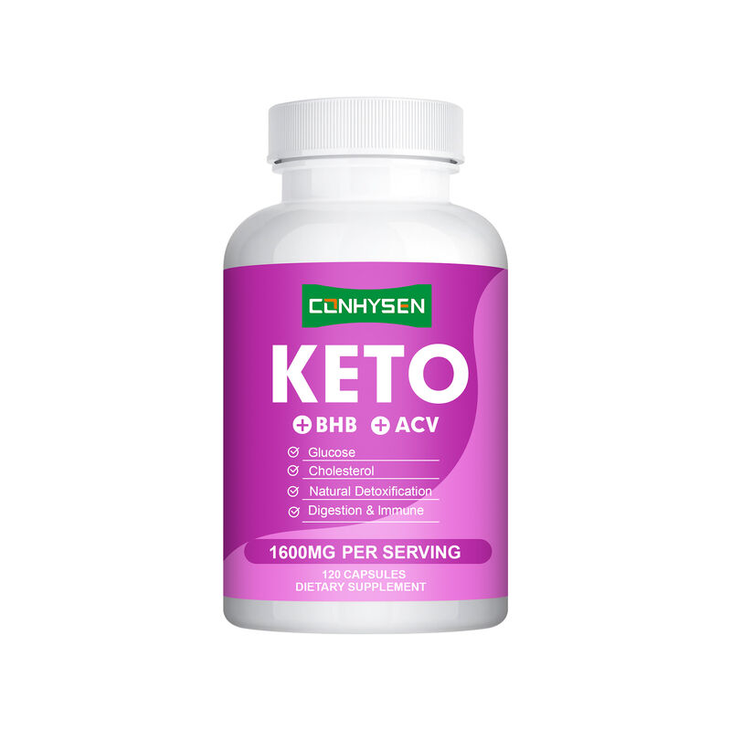 OEM ODM Keto Capsules riches en BHB ACV Vitamines Zinc Chrome soutient une activité métabolique efficace Pilules de perte de poids
