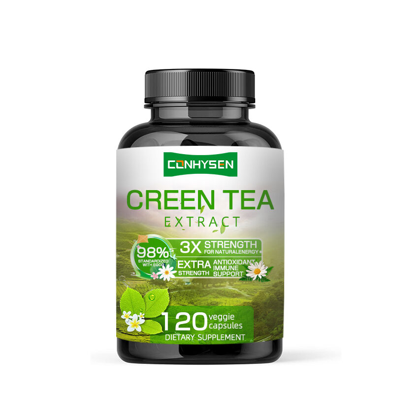 Gélules de thé vert marque privée riches en EGCG, supplément antioxydant, soutien immunitaire, perte de poids, pilule amincissante brûle-graisse