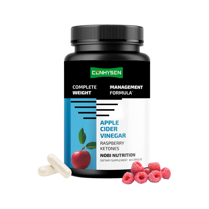 OEM Suppléments de fibres alimentaires végétaliens naturels Capsules de vinaigre de cidre de pomme Détox pur La pomme aide à la gestion du poids