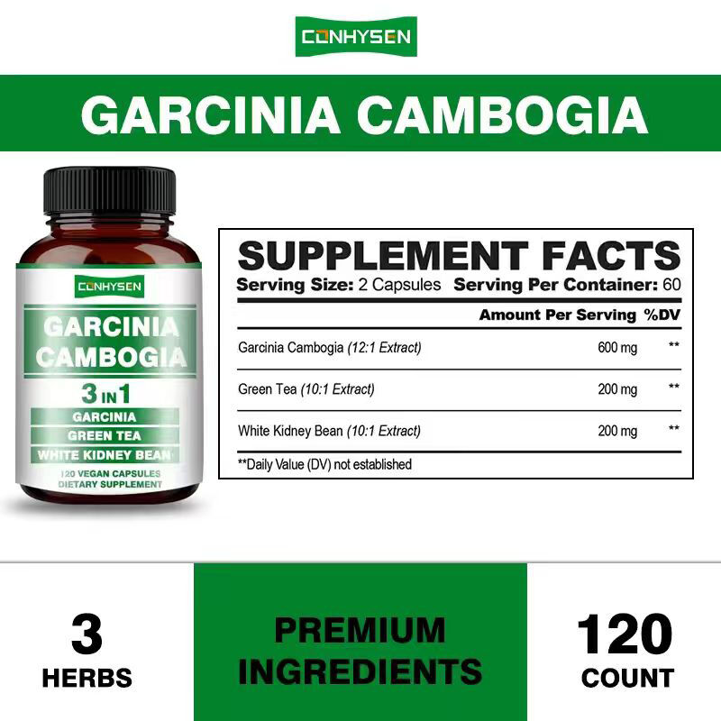 OEM Garcinia Cambogia Capsules pour la production d'énergie soutient l'équilibre du corps Capsules de fibres alimentaires Perte de poids
