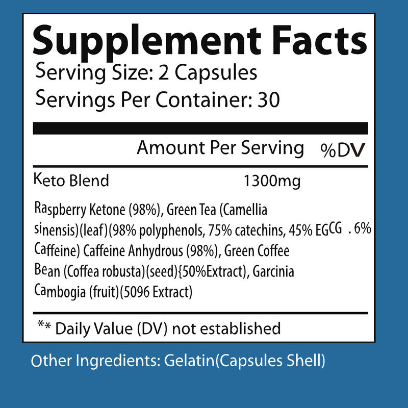Capsules détox sous marque de distributeur, produits amincissants à base de plantes qui stimulent le métabolisme et soutiennent la santé digestive pour adultes