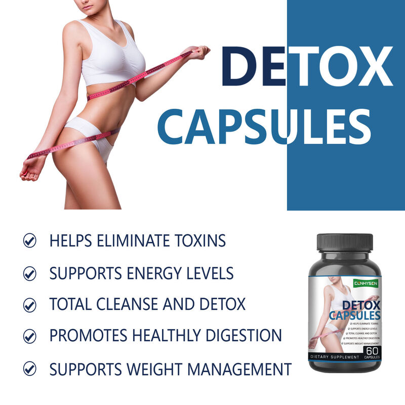 Capsules détox sous marque de distributeur, produits amincissants à base de plantes qui stimulent le métabolisme et soutiennent la santé digestive pour adultes