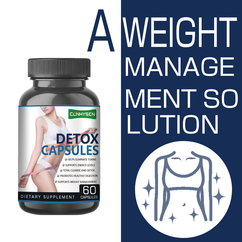 Capsules détox sous marque de distributeur, produits amincissants à base de plantes qui stimulent le métabolisme et soutiennent la santé digestive pour adultes