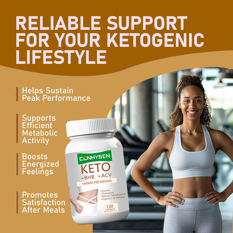 Capsules Keto + ACV + BHB avec BHB et vinaigre de cidre pour le contrôle du poids Augmenter la concentration énergétique brûleur de graisse