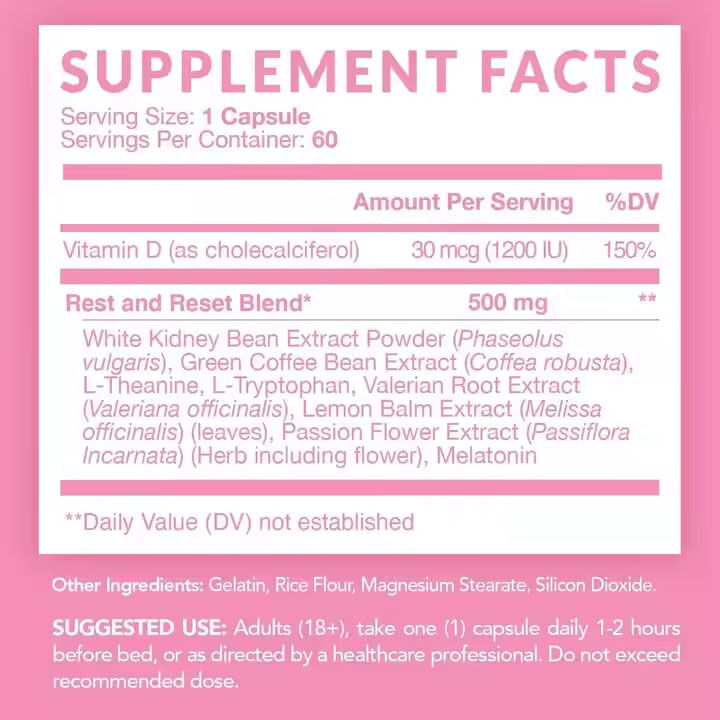 Brûleur de graisse nocturne OEM/ODM étiquette privée extrait de haricot blanc stimule le métabolisme soutien musculaire récupération capsules pour femmes