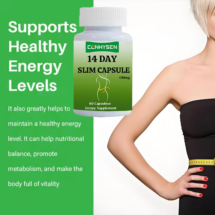 Capsule minceur OEM ODM 14 jours, coupe-faim à action rapide et pilules brûle-graisse pour adultes, fibres alimentaires