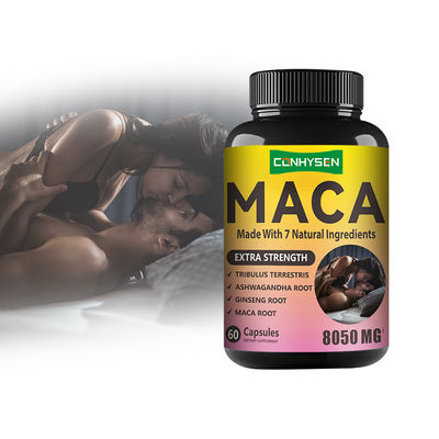 Capsules de poudre de racine de maca avec ashwagandha pour le stress soulager l' humeur énergétique