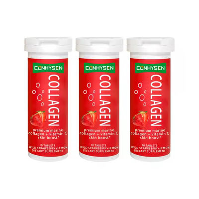 Supplément de beauté Collagène comprimés effervescents avec vitamine C pour blanchiment de la peau