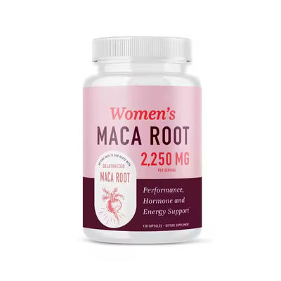 Capsules de racine de maca pour femmes avec Ashwagandha soulagement du stress soutien de l'humeur