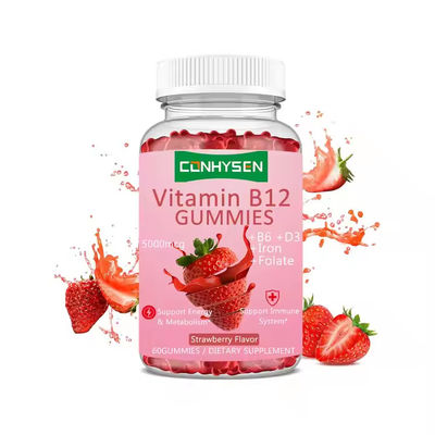 Marque privée Vitamine B12 gomme avec supplément de fer soutien système immunitaire