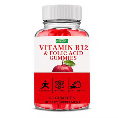 Vitamines B 12 Gommes folates avec supplément de fer Nutritifs soutient le système immunitaire