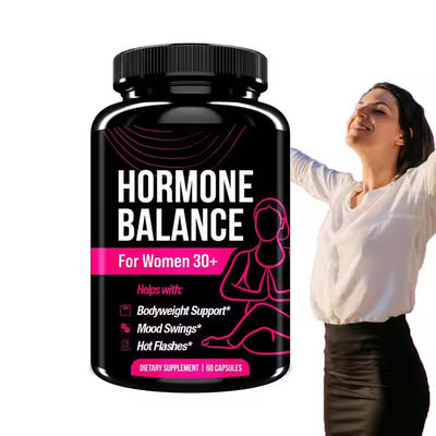 Capsules d'équilibre hormonal organique avec extrait de racine de Tribulus Terrestris Ashwagandha