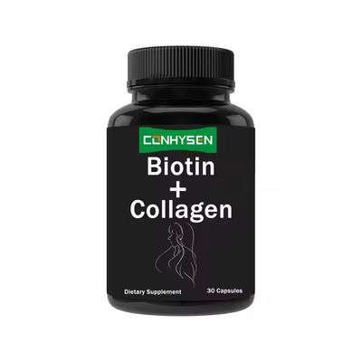 Extrait végétal de collagène Biotine Capsules de kératine Supplément pour les cheveux et la peau en bonne santé
