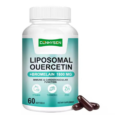 Les gels doux de la quercétine liposomique Le supplément à base de plantes de curcuma soutient des niveaux d'énergie sains