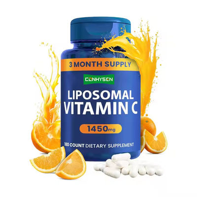 Les capsules de vitamine C liposomale organique comme complément alimentaire réduisent les douleurs musculaires