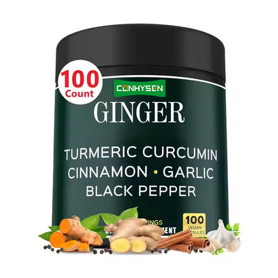 Racine de gingembre Supplément alimentaire Capsules de poivre noir Soutient un cerveau sain