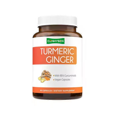 Extrait de plantes Curcuma Ginger Capsules Supplément de soutien Flore digestive intestinale Saine