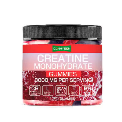 Logo OEM Creatine Monohydrate Gummies augmente la masse musculaire Suppléments d'endurance