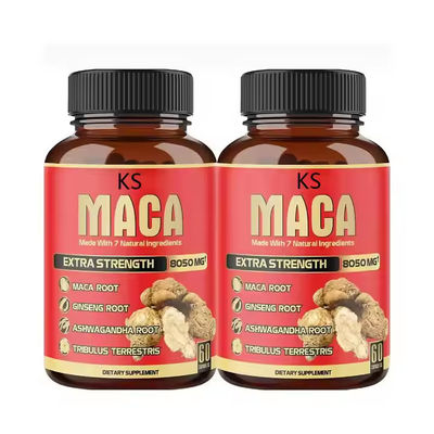 Extrait de racine de maca Capsules d'amélioration masculine avec 7 ingrédients à base de plantes