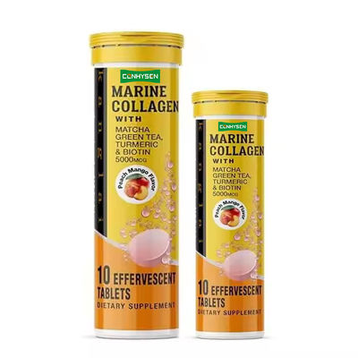 Collagène marin comprimés effervescents supplément de biotine soutien renforce la santé de la peau
