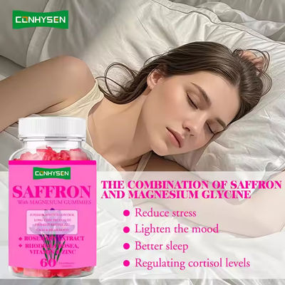 Supplément de vitamine safran gomme pour le magnésium soulagement du stress amélioration de l' humeur