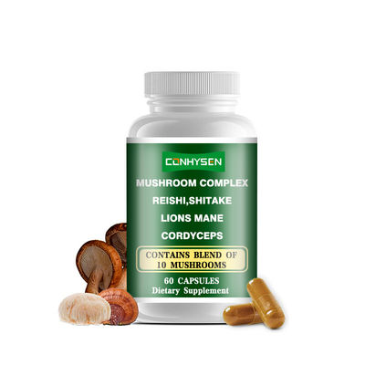 Capsules de complexe de champignons favorisant la concentration et la concentration Complément alimentaire