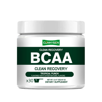 Étiquettes privées Récupération propre Poudre de BCAA 9 acides aminés essentiels Réduit la douleur et le stress
