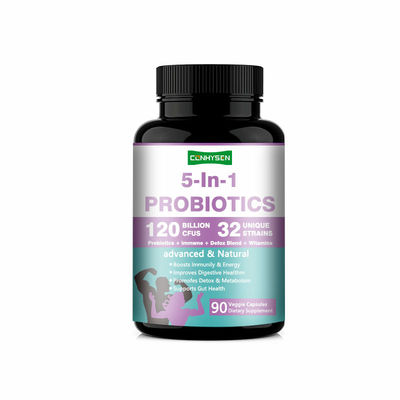 Marques Privées Capsules Prébiotiques 5-en-1 Favorisent la Détoxification et le Métabolisme Suppléments Probiotiques