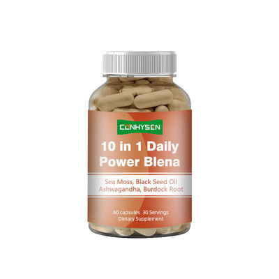 10-en-1 Capsules Quotidiennes de Sea Moss Blena pour l'Équilibre Émotionnel avec Ashwagandha