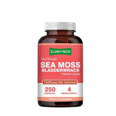 Vente en gros de capsules de mousse de mer de résistance supplémentaire sur mesure pour le soutien général