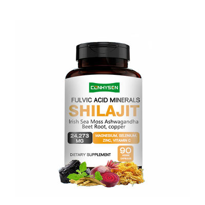 Gélules de Shilajit aux minéraux d'acide fulvique à 50 % favorisant les performances cognitives
