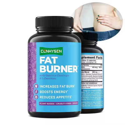 Brûleur de graisses végétal premium avec Garcinia Cambogia, L-Carnitine : Boost du métabolisme, Réduction de l'appétit, Détox, Énergie