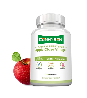 Capsule de vinaigre de cidre qui aide à augmenter le soutien énergétique, stimuler l'immunité, aider la digestion et contrôler le poids pour les femmes
