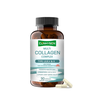 Fournitures d'usine Multi Collagène Complexe Capsules Supplément alimentaire pour renforcer les cheveux et les ongles