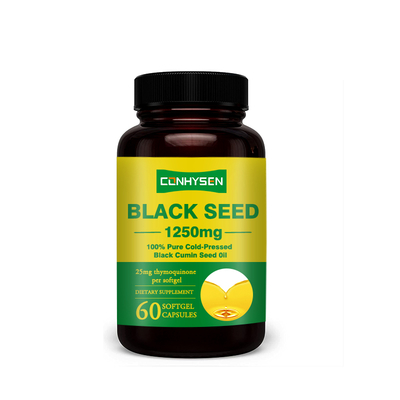 Huile de graines noires personnalisée premium Softgels OEM pour soutenir la santé articulaire immunitaire