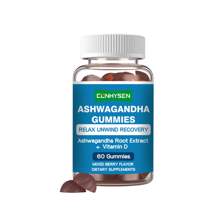Les gommes d' ashwagandha avec vitamine D3 pour la croissance musculaire 18 mois de durée de conservation