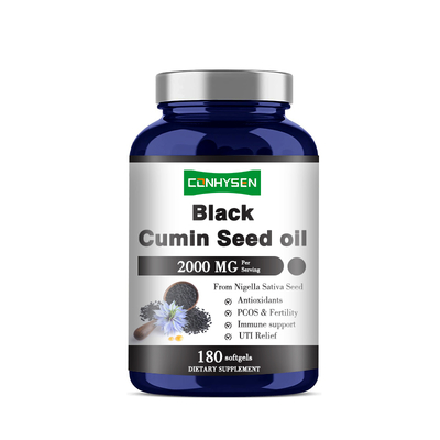 Softgels personnalisés d'huile de graines de cumin noir 500mg pour le soutien immunitaire