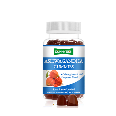 Gummies probiotiques à l'ashwagandha avec vitamine D2 pour la mémoire et la concentration