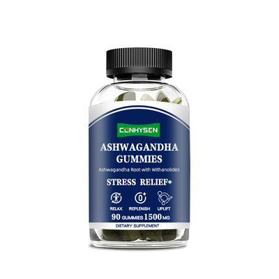 Ashwagandha gomme probiotique 60ct pour le cortisol et le soulagement de l'anxiété