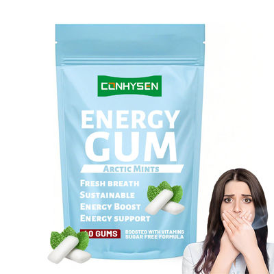 Fournisseur de gomme à mâcher énergisante au xylitol pour améliorer la concentration et l'haleine fraîche, personnalisée