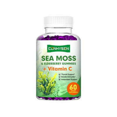 Gummies de Sureau et de Mousse Marine - Soutien Antioxydant - OEM/ODM Personnalisé