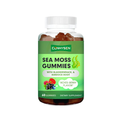 Goût de baies mixtes Mousse de mer gomme personnalisée Étiquette favorise la santé des articulations osseuses