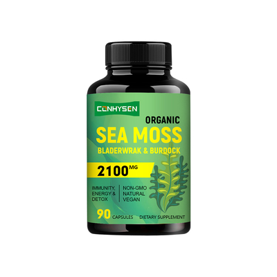 Capsules de mousse de mer naturelle à la marque personnalisée pour stimuler la production d'énergie