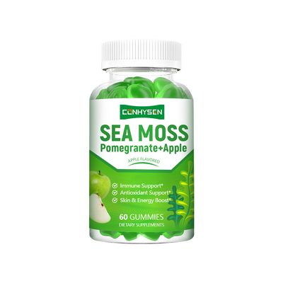 Gélifiés de mousse marine grenade-pomme favorisant les antioxydants, fabrication à façon OEM/ODM