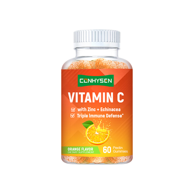 Vitamine C Pectine gomme à base de zinc OEM/ODM personnalisé Améliorer les niveaux d'énergie